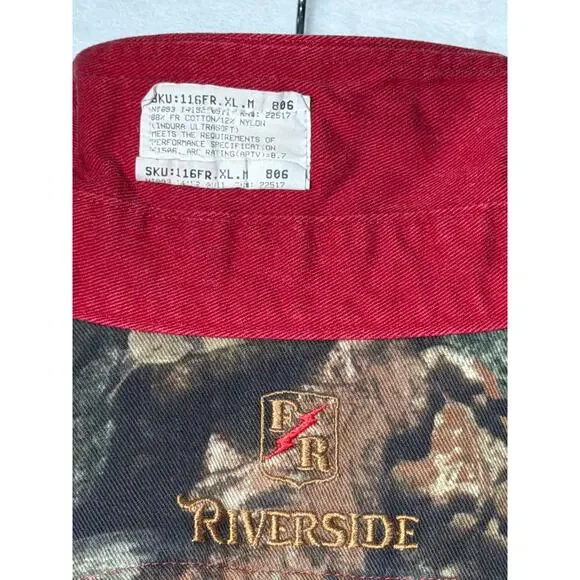 Riverside Protective Apparel FR Shirt Mens XL Red LS Button Down Heavy Workwear - Picture 3 of 8